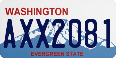 WA license plate AXX2081
