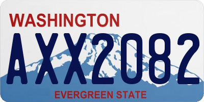 WA license plate AXX2082