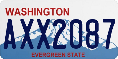 WA license plate AXX2087