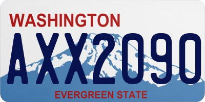 WA license plate AXX2090