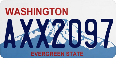 WA license plate AXX2097