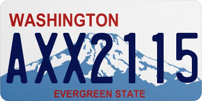 WA license plate AXX2115