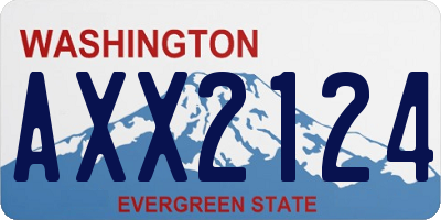 WA license plate AXX2124