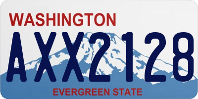 WA license plate AXX2128