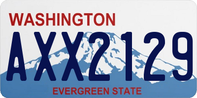 WA license plate AXX2129