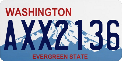 WA license plate AXX2136
