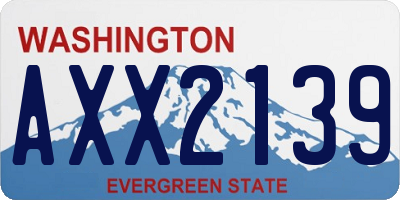 WA license plate AXX2139
