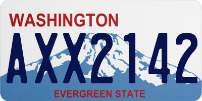 WA license plate AXX2142