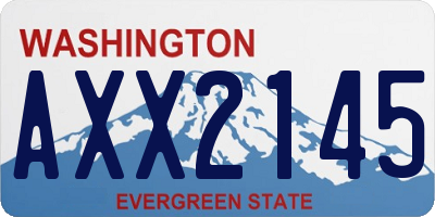 WA license plate AXX2145