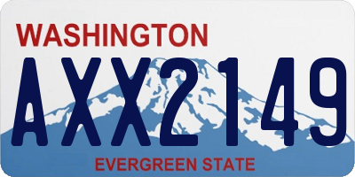 WA license plate AXX2149