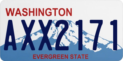 WA license plate AXX2171