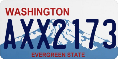WA license plate AXX2173