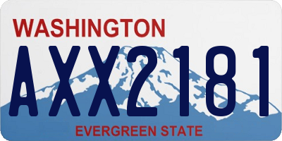 WA license plate AXX2181
