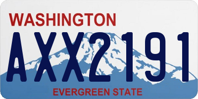 WA license plate AXX2191
