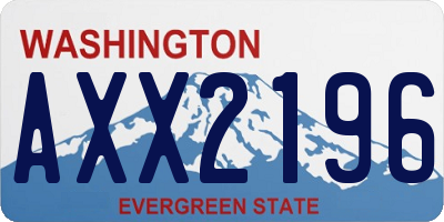 WA license plate AXX2196