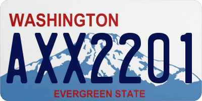 WA license plate AXX2201