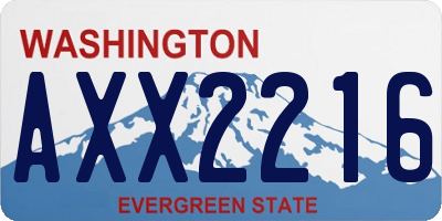 WA license plate AXX2216