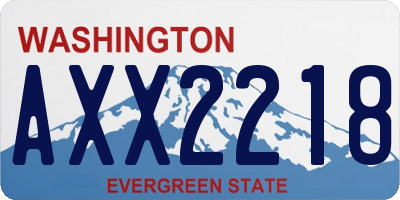 WA license plate AXX2218