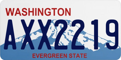 WA license plate AXX2219