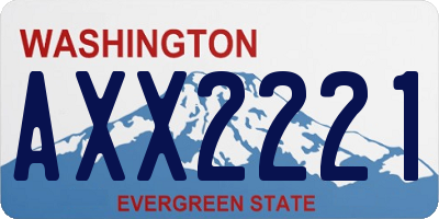 WA license plate AXX2221