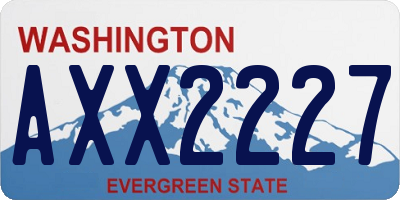WA license plate AXX2227