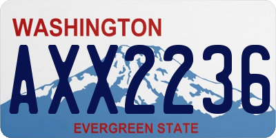 WA license plate AXX2236