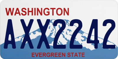 WA license plate AXX2242
