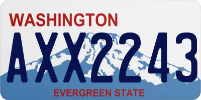 WA license plate AXX2243