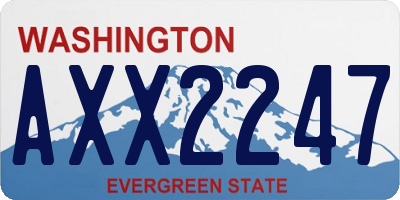 WA license plate AXX2247