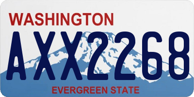WA license plate AXX2268