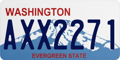 WA license plate AXX2271