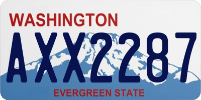 WA license plate AXX2287