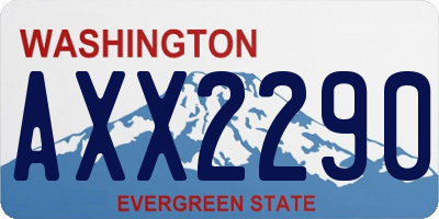 WA license plate AXX2290