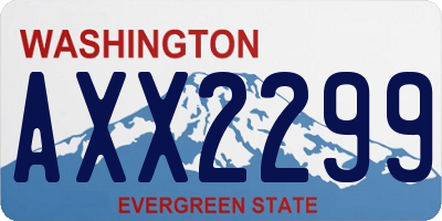 WA license plate AXX2299