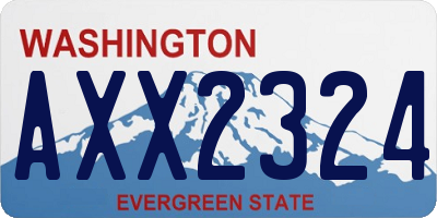 WA license plate AXX2324