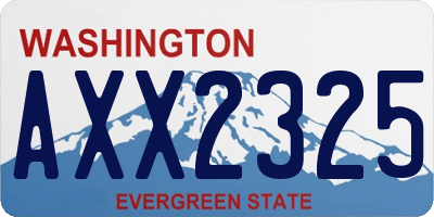 WA license plate AXX2325