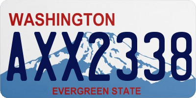 WA license plate AXX2338