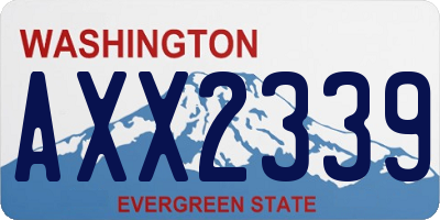 WA license plate AXX2339