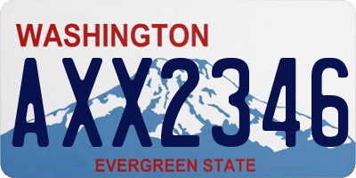 WA license plate AXX2346