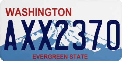 WA license plate AXX2370