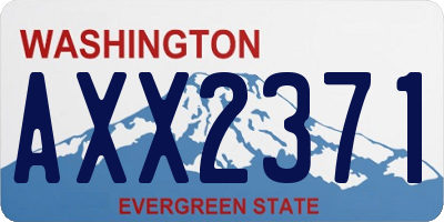 WA license plate AXX2371