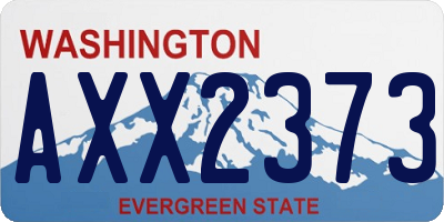 WA license plate AXX2373