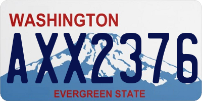 WA license plate AXX2376