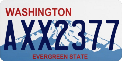 WA license plate AXX2377