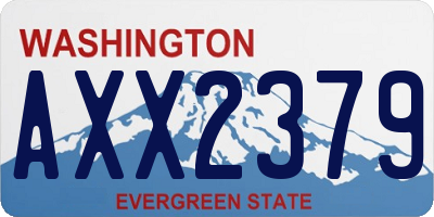 WA license plate AXX2379