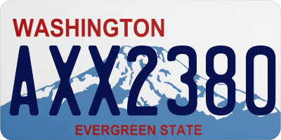 WA license plate AXX2380