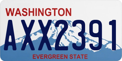 WA license plate AXX2391