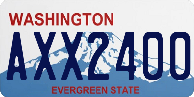WA license plate AXX2400