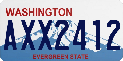 WA license plate AXX2412