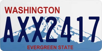 WA license plate AXX2417